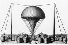 Inflating a hydrogen balloon, 1845