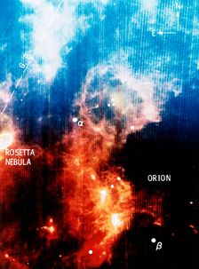 Infra-red view of constellation of Orion