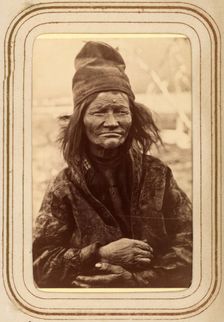 Inga Matsdotter Sjålsa, 76 years old, Sjokksjokk's Sami village, Jokkmokk's sn, 1868. Creator: Lotten von Duben