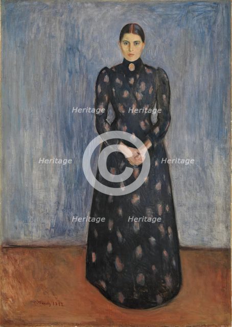 Inger in Black and Violet, 1892. Creator: Edvard Munch.