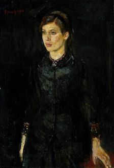 Inger Munch in Black, 1884. Creator: Edvard Munch