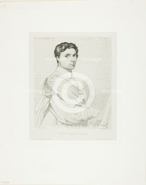 Ingres at Age Twenty-four, 1869. Creator: Leopold Flameng.