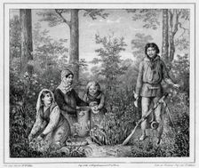 Inhabitants of Kamchatka, 19th century. Creators: Friedrich Heinrich Kittlitz, Victor Adam, Jean Louis Tirpenne