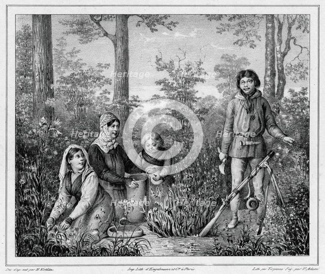 Inhabitants of Kamchatka, 19th century. Creators: Friedrich Heinrich Kittlitz, Victor Adam, Jean Louis Tirpenne.