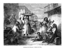 Inhabitants of Havana, Cuba, 19th century. Artist: Pottin