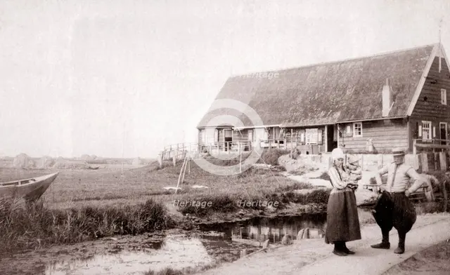 Inhabitants of Marken Island, Netherlands, 1898.Artist: James Batkin