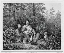 Inhabitants of the island of Sitka (northwest coast of America), 19th century. Creators: Friedrich Heinrich Kittlitz, Godefroy Engelmann, Isidore Laurent Deroy