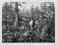 Inhabitants of the island of Sitkha (northwest coast of America), 19th century. Creators: Friedrich Heinrich Kittlitz, Godefroy Engelmann, Isidore Laurent Deroy