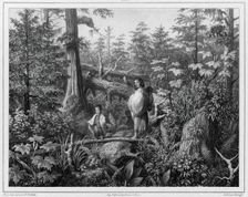 Inhabitants of the island of Sitkha (northwest coast of America), 19th century. Creators: Friedrich Heinrich Kittlitz, Godefroy Engelmann, Isidore Laurent Deroy