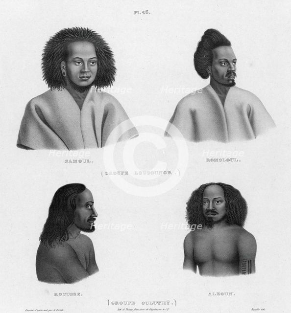 Inhabitants of the lower Caroline Islands, 19th century. Creators: Alexander Postels, Godefroy Engelmann.