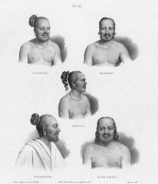 Inhabitants of the lower Caroline Islands, 19th century. Creators: Alexander Postels, Godefroy Engelmann