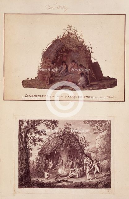 Inhabitants of Tierra del Fuego, c1768-c1780. Creators: Unknown, Alexander Buchan.