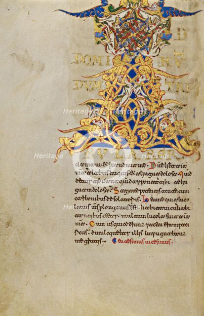 Inhabited Initial A; Breviary, 1153. Creator: Unknown.