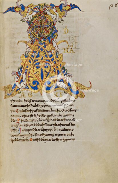 Inhabited Initial A; Breviary, 1153. Creator: Unknown.
