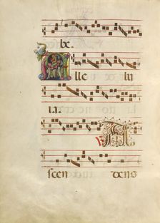 Inhabited Initial A; Gradual, about 1460-1480. Creator: Unknown