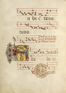 Inhabited Initial A; Gradual, about 1460-1480. Creator: Unknown