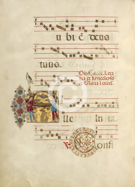 Inhabited Initial A; Gradual, about 1460-1480. Creator: Unknown.