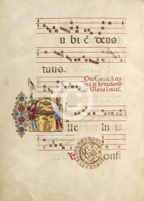 Inhabited Initial A; Gradual, about 1460-1480. Creator: Unknown.