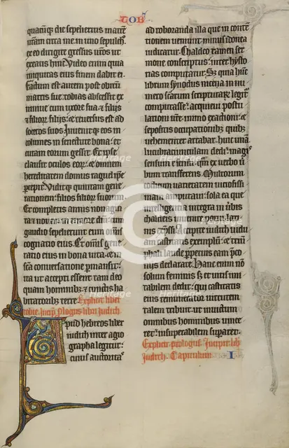 Inhabited Initial A; Marquette Bible, about 1270. Creator: Unknown.