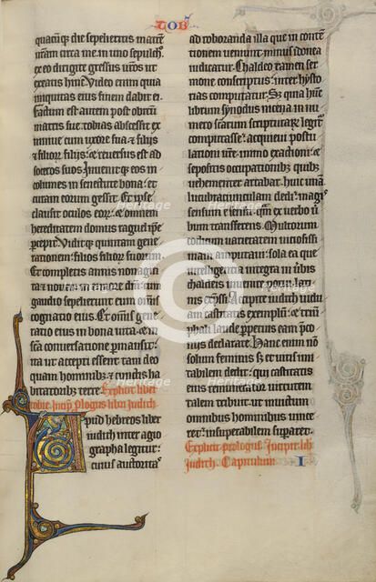 Inhabited Initial A; Marquette Bible, about 1270. Creator: Unknown.