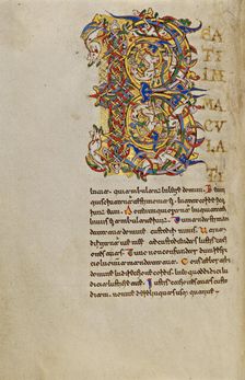 Inhabited Initial B; Breviary, 1153. Creator: Unknown