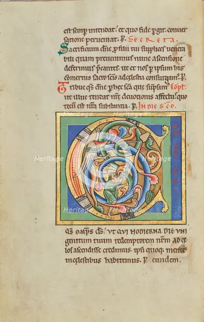 Inhabited Initial C; Stammheim Missal, probably 1170s. Creator: Unknown.