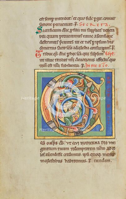 Inhabited Initial C; Stammheim Missal, probably 1170s. Creator: Unknown.