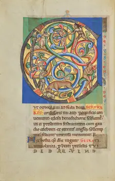Inhabited Initial C; Stammheim Missal, probably 1170s. Creator: Unknown