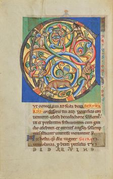 Inhabited Initial C; Stammheim Missal, probably 1170s. Creator: Unknown
