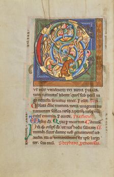 Inhabited Initial C; Stammheim Missal, probably 1170s. Creator: Unknown