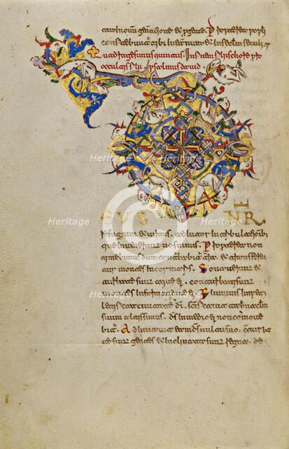 Inhabited Initial D; Breviary, 1153. Creator: Unknown.