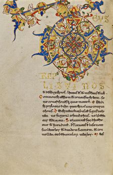 Inhabited Initial D; Breviary, 1153. Creator: Unknown