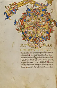 Inhabited Initial D; Breviary, 1153. Creator: Unknown