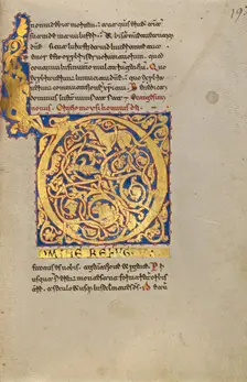 Inhabited Initial D; Breviary, 1153. Creator: Unknown