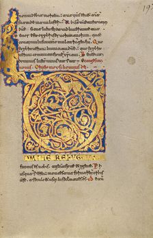 Inhabited Initial D; Breviary, 1153. Creator: Unknown