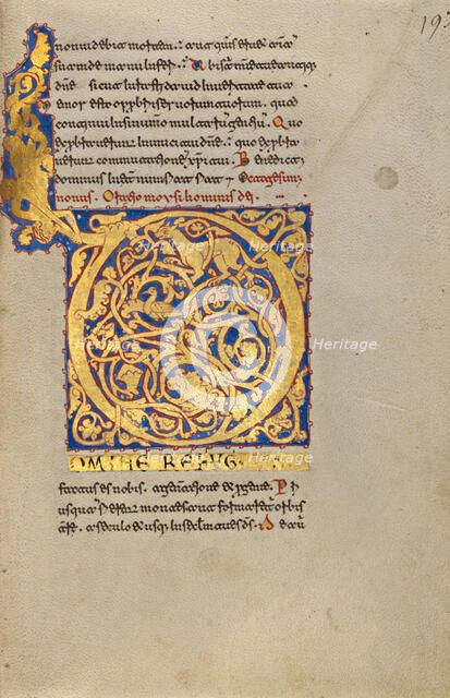 Inhabited Initial D; Breviary, 1153. Creator: Unknown.