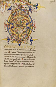 Inhabited Initial D; Breviary, 1153. Creator: Unknown