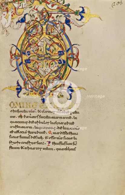 Inhabited Initial D; Breviary, 1153. Creator: Unknown.