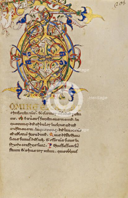 Inhabited Initial D; Breviary, 1153. Creator: Unknown.