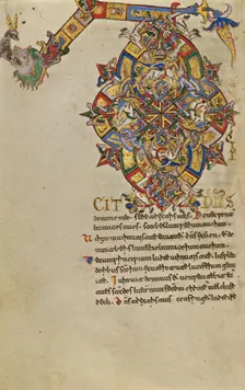 Inhabited Initial D; Breviary, 1153. Creator: Unknown