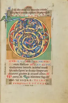 Inhabited Initial D; Stammheim Missal, probably 1170s. Creator: Unknown