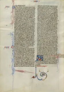 Inhabited Initial G; Abbey Bible, about 1250-1262. Creator: Unknown