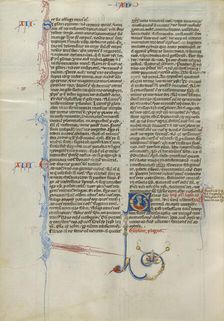 Inhabited Initial G; Abbey Bible, about 1250-1262. Creator: Unknown