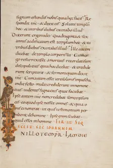 Inhabited Initial I; Gospel Lectionary, late 10th century. Creator: Unknown