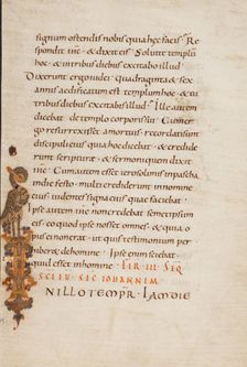 Inhabited Initial I; Gospel Lectionary, late 10th century. Creator: Unknown