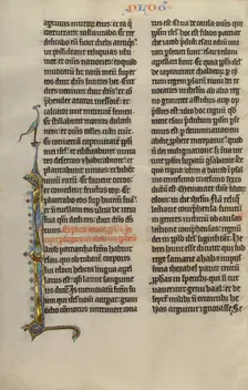 Inhabited Initial J; Marquette Bible, about 1270. Creator: Unknown