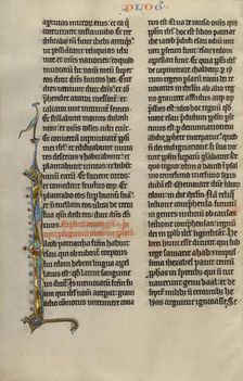 Inhabited Initial J; Marquette Bible, about 1270. Creator: Unknown