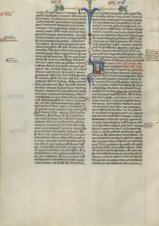 Inhabited Initial N ; Abbey Bible, about 1250-1262. Creator: Unknown