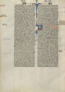 Inhabited Initial N ; Abbey Bible, about 1250-1262. Creator: Unknown