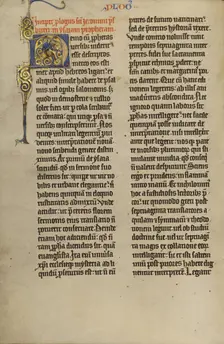 Inhabited Initial N; Marquette Bible, about 1270. Creator: Unknown